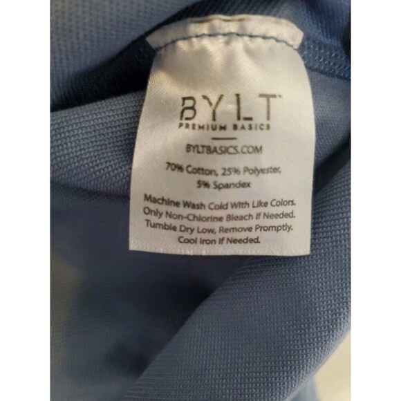 BYLT Premium Basics Lux T-Shirt Sz XL Drop Cut Long Sleeve Stretch Active Gray - Picture 11 of 16